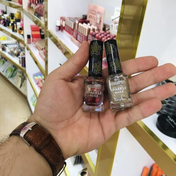 لاک B.O SPAEKLE NAILS در هشت رنگ اکلیلی خوش رنگ 7